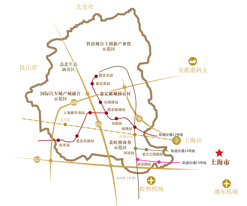嘉定注冊公司地理位置圖